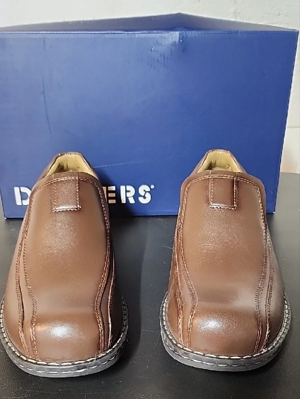 Dockers Brown Leather Slip-On Loafers